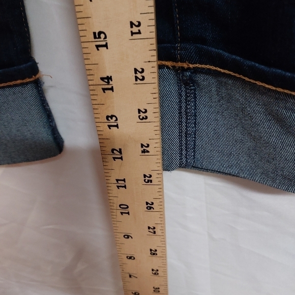 AG ADRIANO GOLDSCHMIED BLUE JEANS SLIM STRAIGHT 27 CROPPED THE STEVIE CUFF - Picture 13 of 16